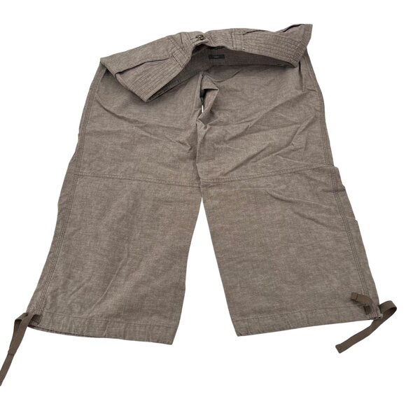 Liz Claiborne Women's Linen-Blend Drawstring Pants Size 12 Brown Lightweight - Picture 8 of 10